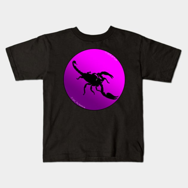 Scorpion Pinkish Purple Gradient Kids T-Shirt by IgorAndMore